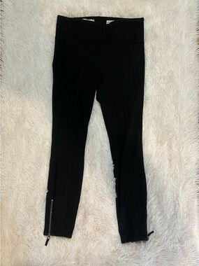Pilcro Anthropologie Black High-Rise Denim Skinny Jeans Zipper Bottom
